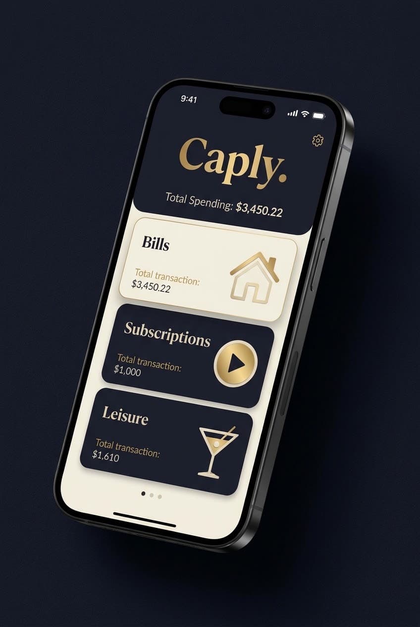 Caply's secure bank connection screen